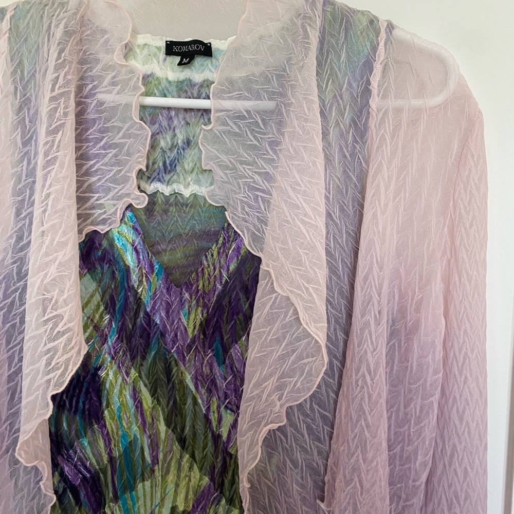 Elegant Multicolor Sleeveless Dress - Picture 4 of 6